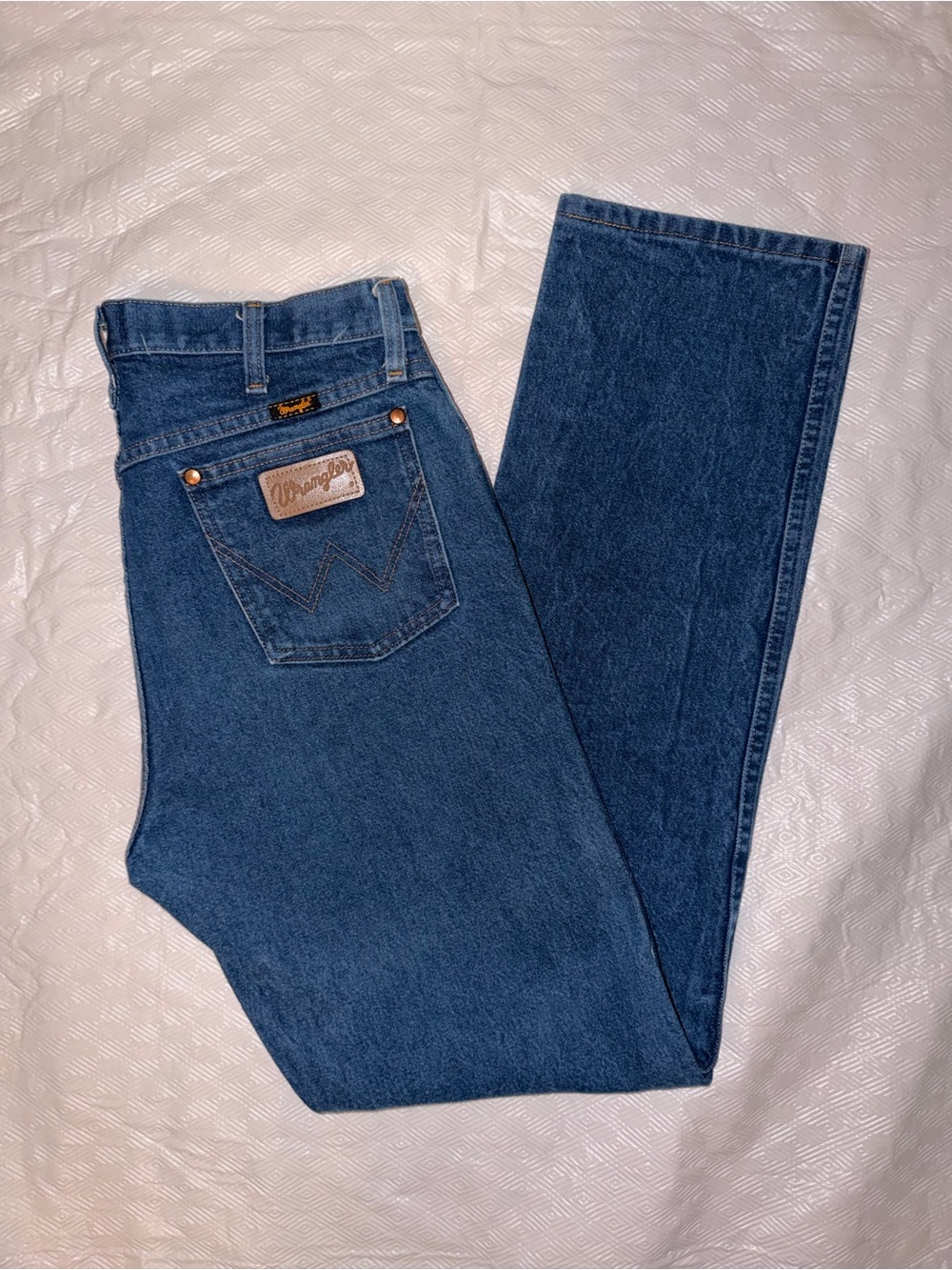 Wrangler 13MWZ Cowboy Cut Jeans 33x34 Medium Wash High Rise Straight
